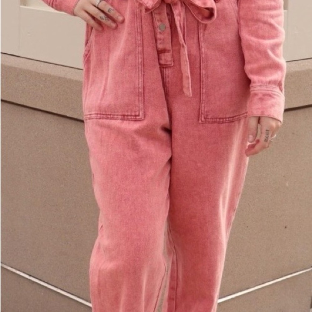 Skies Are Blue Dusty Pink Jumpsuit
